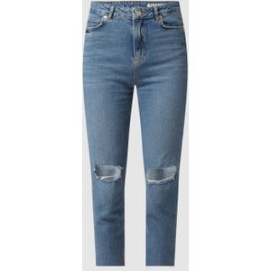 Straight fit capri-jeans met stretch