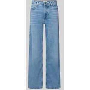 Wide leg jeans van katoenmix