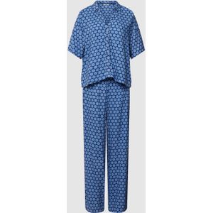 Pyjama van pure viscose met all-over motief