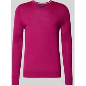 Gebreide pullover van wolmix met V-hals