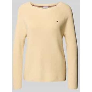 Sweater - Country Ivory - Met Raglanmouwen - Logo-Borduursel - Boothals