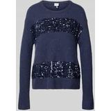 Brax - Model 'LISA' - Gebreide Pullover - Met Pailletten