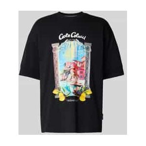 Oversized T-shirt met labelprint