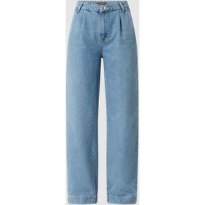 Wide leg jeans met linnen