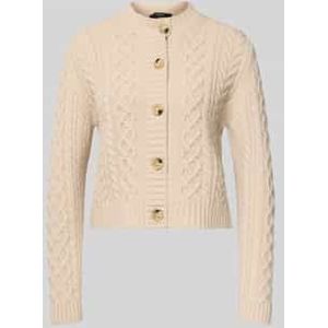 Regular fit gebreid jack van zuivere wol, model 'ABITO'