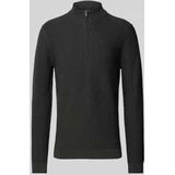 Slim fit gebreide pullover met opstaande kraag