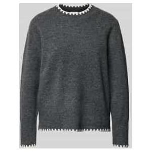 VILA - HEFNA - Trui - Antraciet/Wit - Losse Pasvorm