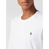 Ralph Lauren - T-shirt - Wit - Katoen - Lange Mouwen - Ronde Hals