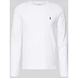 Ralph Lauren - T-shirt - Wit - Katoen - Lange Mouwen - Ronde Hals