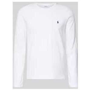 Ralph Lauren - T-shirt - Wit - Katoen - Lange Mouwen - Ronde Hals