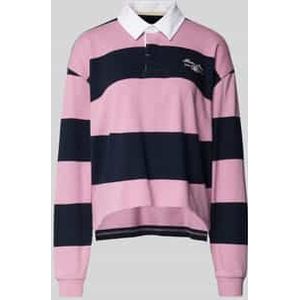 Regular fit poloshirt met labelstitching