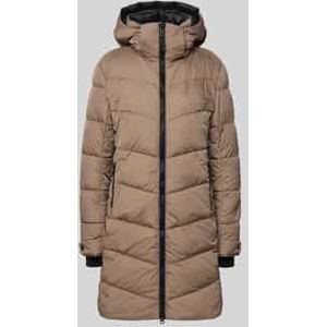 Gewatteerde lange jas met tweewegsritssluiting, model 'AENNY3'