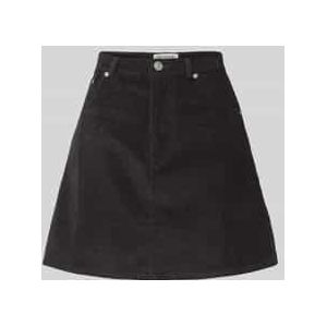 Corduroy rok met steekzakken, model 'Evas'