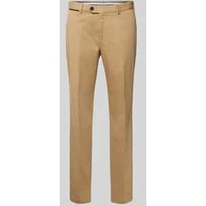 Slim fit broek met persplooien, model 'PEAKER'