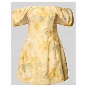 Nauwsluitende cocktailjurk met linnen, model 'Jacquie'