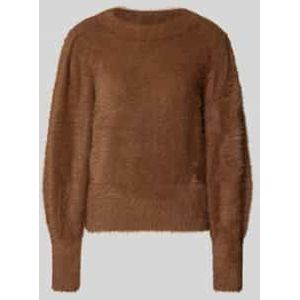 Gebreide pullover van imitatiebont