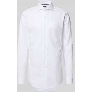 Slim fit zakelijk overhemd van katoen met kentkraag, model 'HANK'