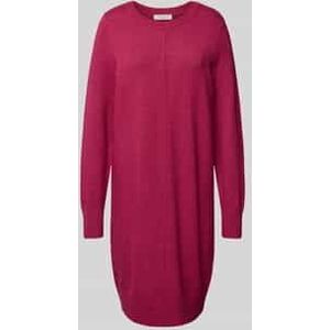 Knielange gebreide jurk met ronde hals