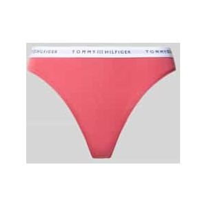 String van katoenmix met labelopschrift