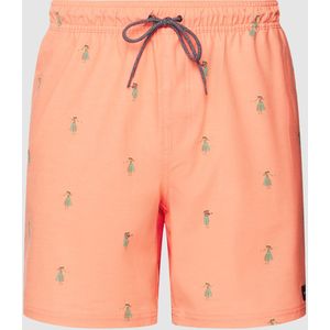 Zwembroek met all-over motiefprint, model 'HULA BEACH VOLLEY'