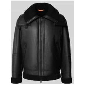 BOSS Orange - Joglaci - Leren Jack - Effen - Regular Fit - Echt Lamsleer