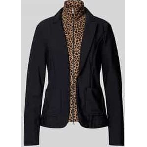 Marc Cain - Blazer - Dames - Materiaalmix - Regular Fit - Reverskraag