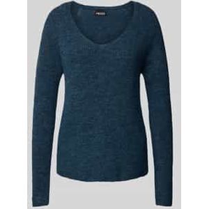 Regular fit gebreide pullover met V-hals, model 'ELLEN