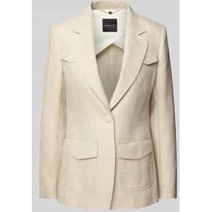 Regular fit blazer van linnenmix met klepzakken