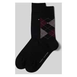 Tommy Hilfiger - TH MEN SOCK CHECK 2P - Huissokken - Wijnrood - 2 Paar