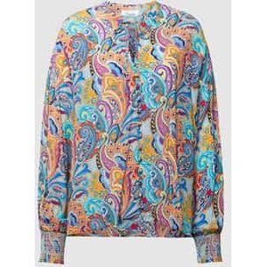 Overhemdblouse van pure viscose met paisleymotief