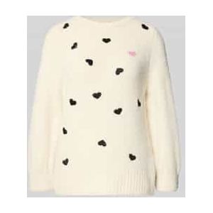 Gebreide pullover met ribboorden