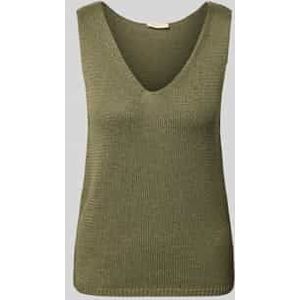 Gebreide top met V-hals, model 'Grscaliva'