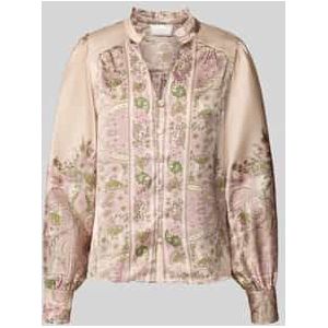 Regular fit blouse met opstaande kraag, model 'Massima'