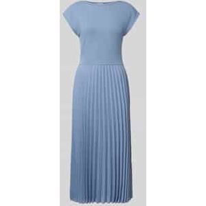 Tommy Hilfiger - Damesjurk - Blauw - Rib Midi Fit & Flare
