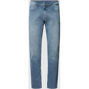 Slim fit jeans met labelpatch, model 'Loom'