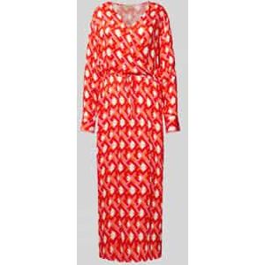 Jurk van viscose met all-over motief