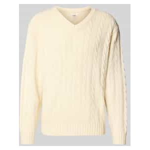 Gebreide pullover met ribboorden, model 'PELLE'