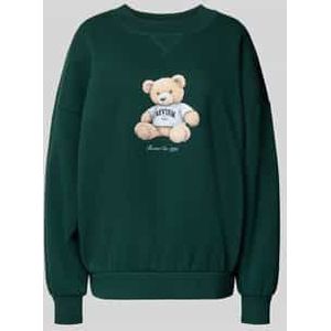 Oversized sweatshirt met labelprint