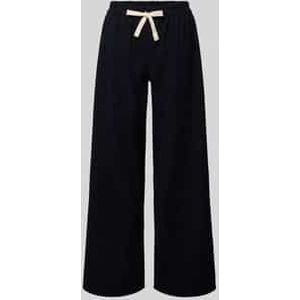 Wide fit stoffen broek met elastische band