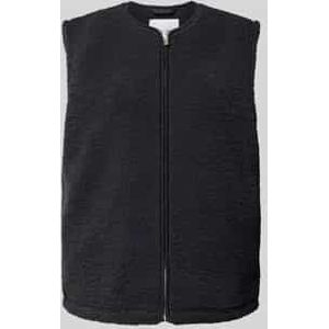 Fleecegilet met ronde hals en ritssluiting