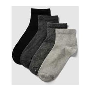 Sokken met labeldetail in een set van 4 paar, model 'Quarter'