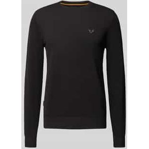 Gebreide pullover met logostitching, model 'Ricecorn'