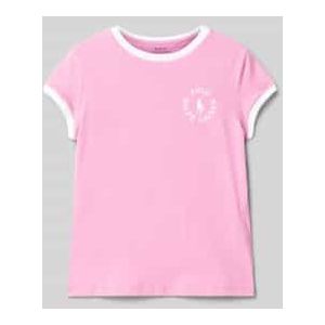 T-shirt met logo- en labelprint