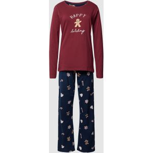 Pyjama met statementprint, model 'XMAS'