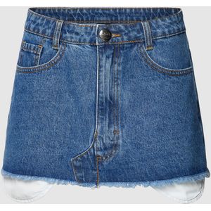 Korte jeans met labelstitching, model 'PAM'