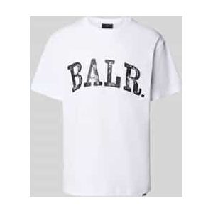 T-shirt met logo en ronde hals