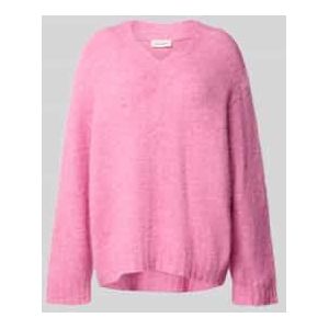 Gebreide pullover met ribboorden