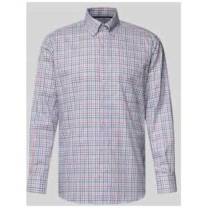 Regular fit zakelijk overhemd van katoen met button-downkraag