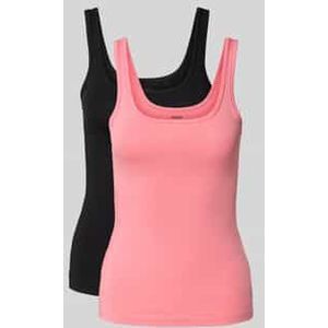 Slim fit onderhemd van katoenmix in een set van 2 stuks