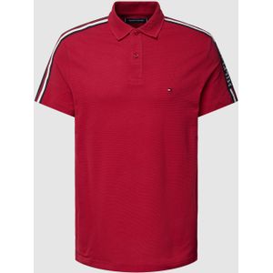 Regular fit poloshirt met contraststrepen